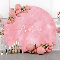 Aperturee - Circle Elegant Pink Abstract Texture Birthday Backdrop