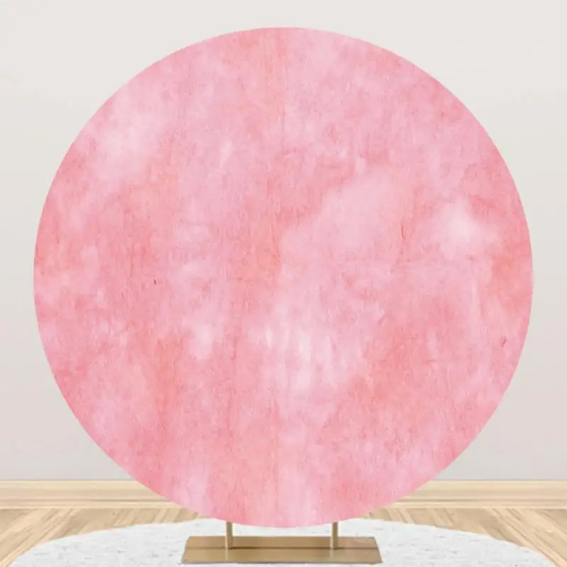 Aperturee - Circle Elegant Pink Abstract Texture Birthday Backdrop