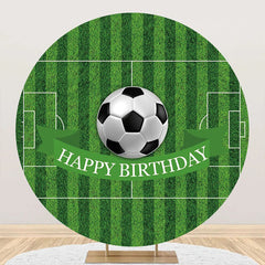 Aperturee - Circle Football Field Stripe Backdrop For Birthday