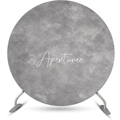 Aperturee - Circle Gray Marble Abstract Texture Birthday Backdrop