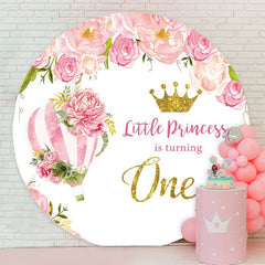 Aperturee - Circle Little Princess Is Turning One Birthday Backdrop