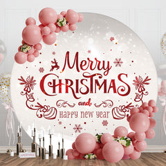 Aperturee - Circle Merry Christmas And Happy New Year Backdrop