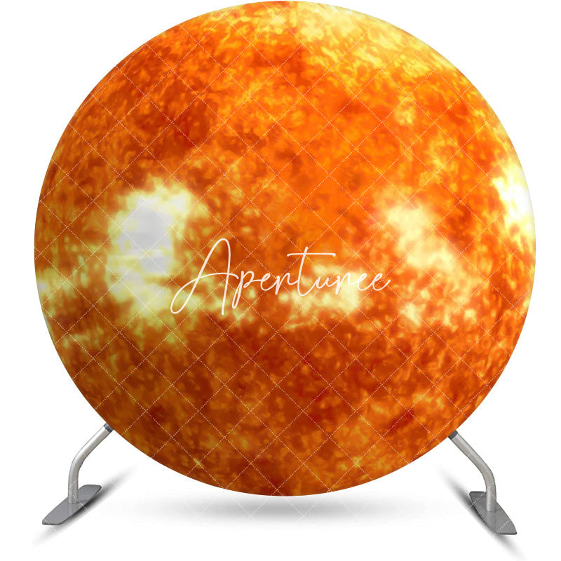 Aperturee - Circle Red Sun Surface Texture Birthday Backdrop