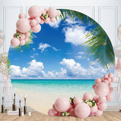 Aperturee - Circle Summer Beach Scenery Blue Sky Backdrop