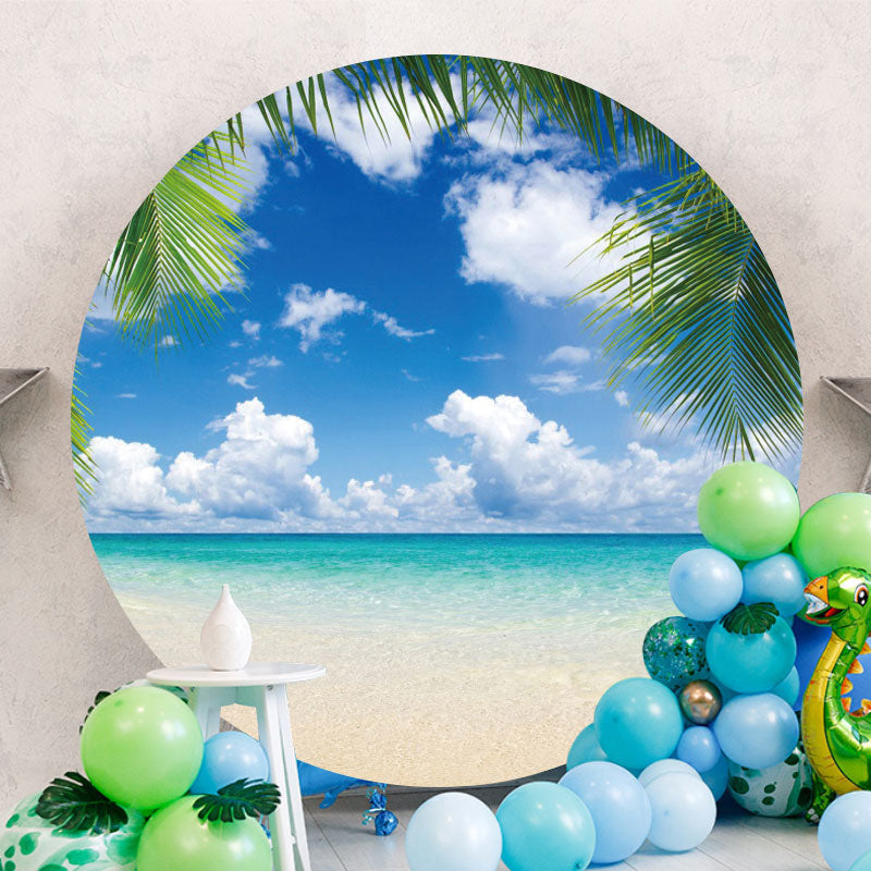 Aperturee - Circle Summer Beach Scenery Blue Sky Backdrop