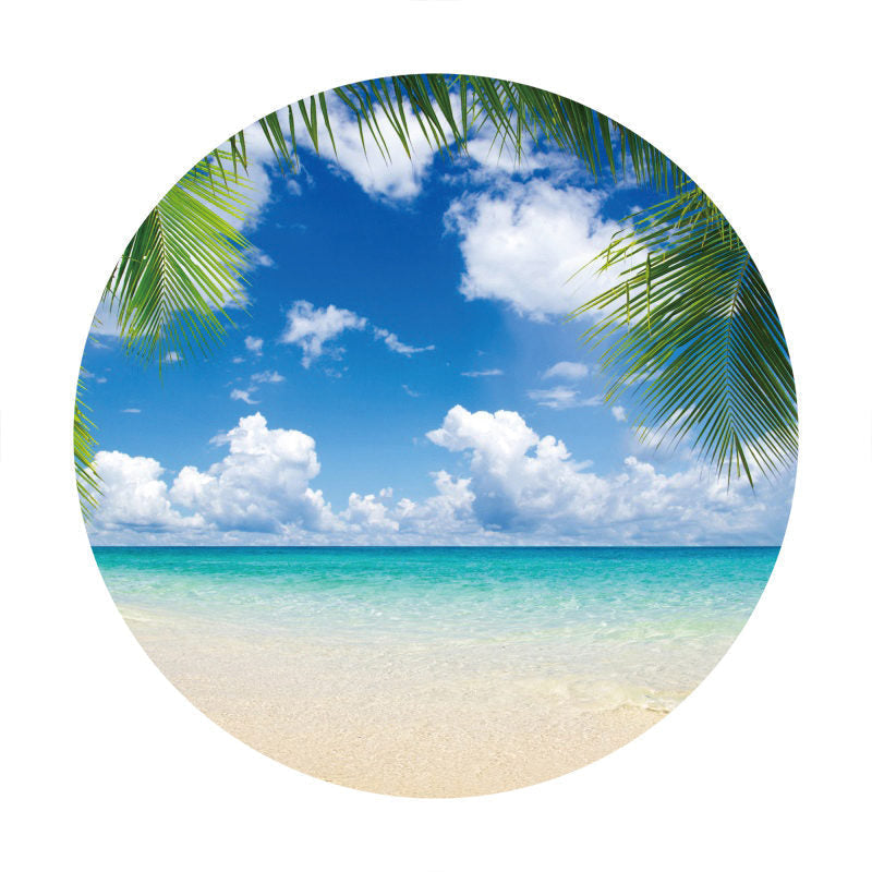 Aperturee - Circle Summer Beach Scenery Blue Sky Backdrop