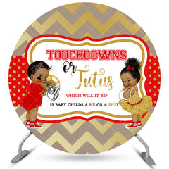 Aperturee Circle Touchdowns Or Jutus Baby Shower Backdrop Banner