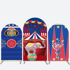 Aperturee Circus Elephant Clown Kids Birthday Arch Backdrop Kit