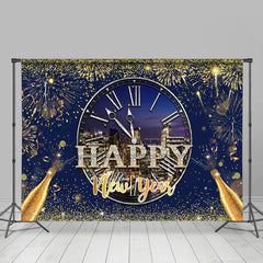 Aperturee - City Night Scene Sparkle Happy New Year Backdrop