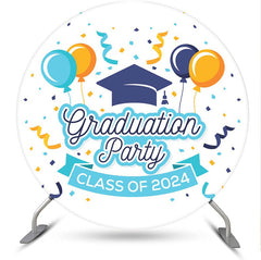 Aperturee - Class 2024 Balloon Round Graduation Party Backdrop