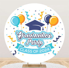 Aperturee - Class 2024 Balloon Round Graduation Party Backdrop