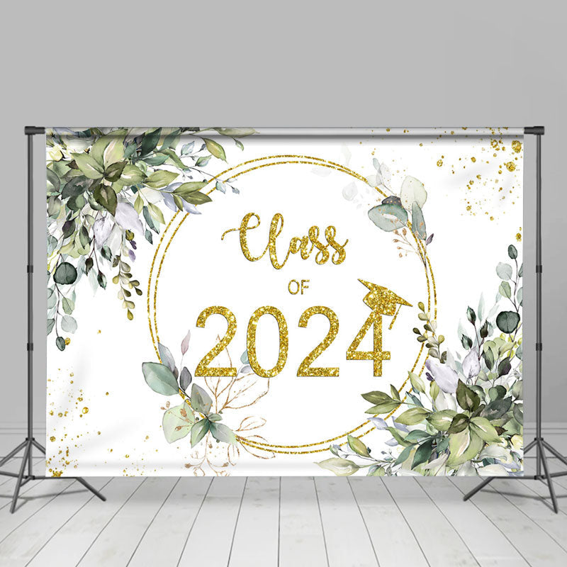 Aperturee - Class Of 2024 Leaves Boho Backdrop Photography Ideas