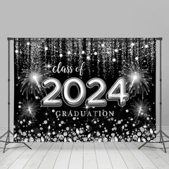 Aperturee - Class Of 2024 Sparkling Bokeh Graduation Photo Backdrop