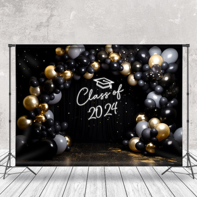 Aperturee - Class Of 2024 Glitter Sequin Balloons Backdrop