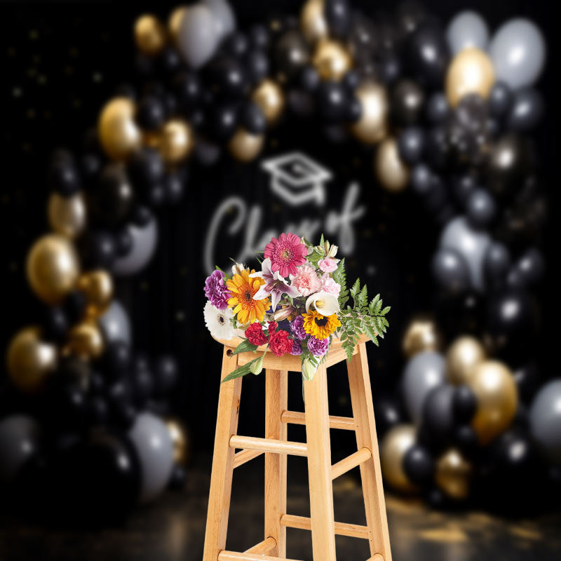 Aperturee - Class Of 2024 Glitter Sequin Balloons Backdrop