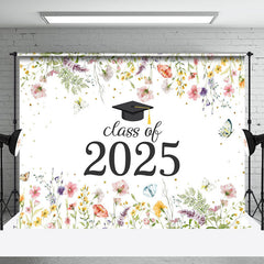 Aperturee - Class Of 2025 Spring Bloosom Flower Graduation Backdrop