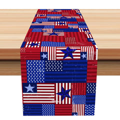 Aperturee - Classic American Flag Independence Day Table Runner