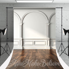 Aperturee - Classic Arch White Wall Gypsum Photography Backdrop