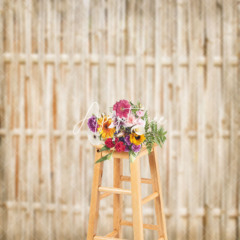 Aperturee - Classic Bamboo Texture Natural Wood Backdrop For Photo