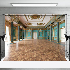 Aperturee - Classic Gorgeous Floor Green Ballroom Photo Backdrop