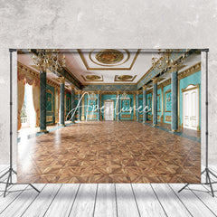 Aperturee - Classic Gorgeous Floor Green Ballroom Photo Backdrop