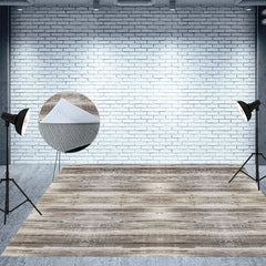 Aperturee - Classic Light Grey Texture Wood Rubber Floor Mat