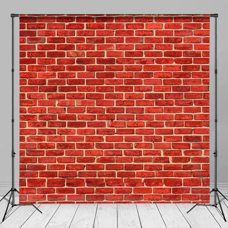 Aperturee - Classic Red Brick Wall Photography Photo Backdrop