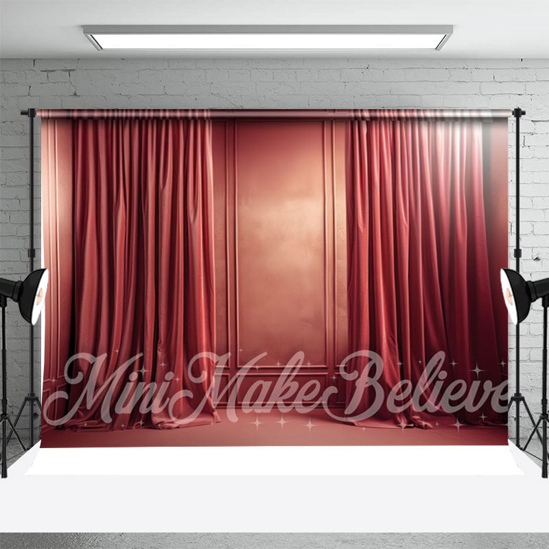 Aperturee - Classic Red Wall Curtain Backdrop For Photography