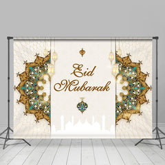 Aperturee Classical Mandala Pattern Beige Eid Mubarak Backdrop