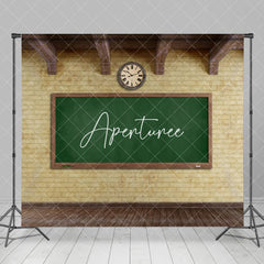 Aperturee - Classroom Floor Brick Wall Back To School Backdrop