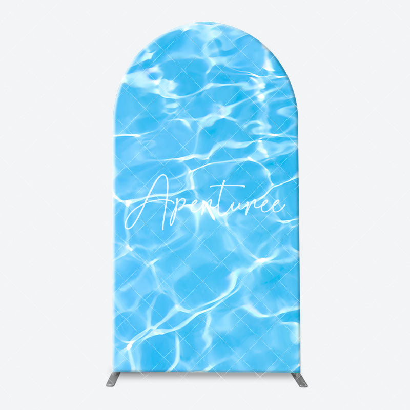 Aperturee - Clean Water Waves Summer Arch Pool Party Backdrop