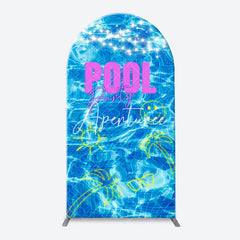 Aperturee - Clear Blue Water Smile Cool Arch Pool Party Backdrop