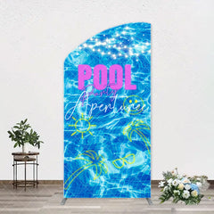 Aperturee - Clear Blue Water Smile Cool Arch Pool Party Backdrop