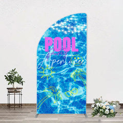 Aperturee - Clear Blue Water Smile Cool Arch Pool Party Backdrop