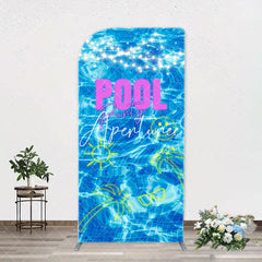 Aperturee - Clear Blue Water Smile Cool Arch Pool Party Backdrop