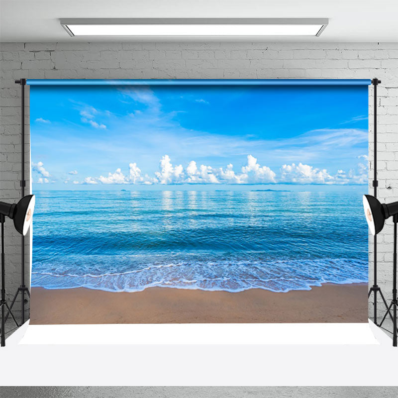 Aperturee - Clear Fresh Blue Sky Clouds Sea Photography Backdrop