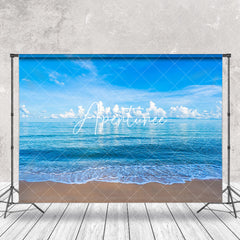 Aperturee - Clear Fresh Blue Sky Clouds Sea Photography Backdrop