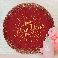 Aperturee Happy New Year 2024 Round Party Holiday Backdrop