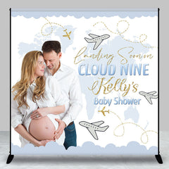 Aperturee - Cloud Nine Sky Custom Photo Baby Shower Backdrop