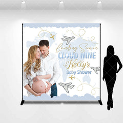 Aperturee - Cloud Nine Sky Custom Photo Baby Shower Backdrop