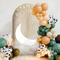 Aperturee - Cloudy Moon Baby Shower Double Sided Arch Backdrop