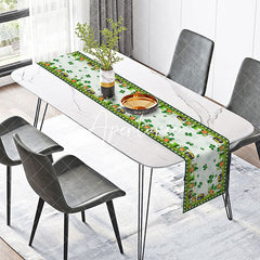 Aperturee - Clovers Grass Green Hat St Patricks Day Table Runner