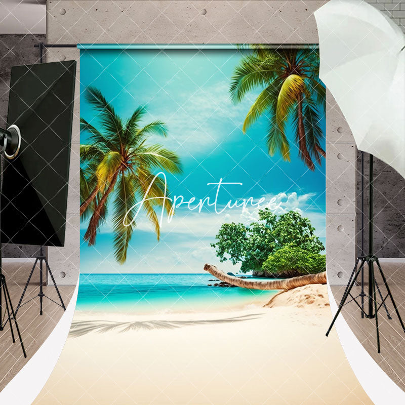 Aperturee - Coconut Trees Beach Holiday Photo Sweep Backdrop