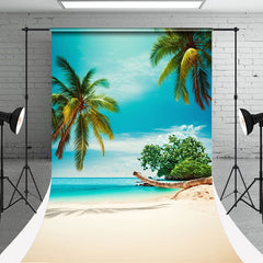 Aperturee - Coconut Trees Beach Holiday Photo Sweep Backdrop