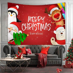 Aperturee - Color Balloon Merry Christmas Art Decor Wall Tapestry