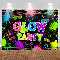 Aperturee - Colored And Graffiti Glow Party Birthday Backdrop