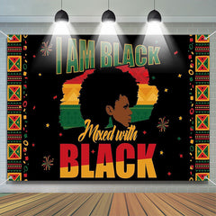 Aperturee Colored Border Girl Black History Month Backdrop