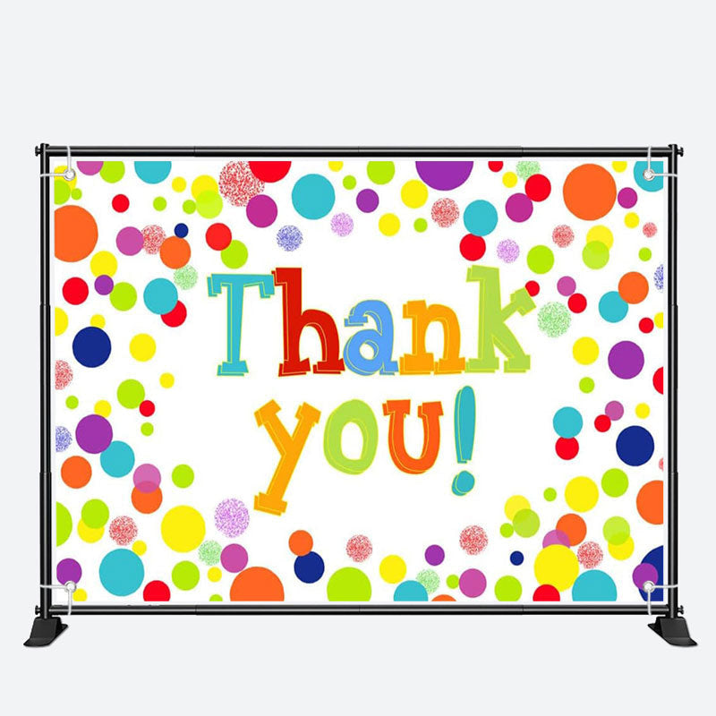 Aperturee - Colored Dots Teacher Appreciation Week Backdrop