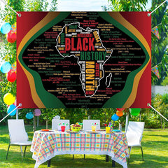 Aperturee Colored Letters Africa Black History Month Backdrop