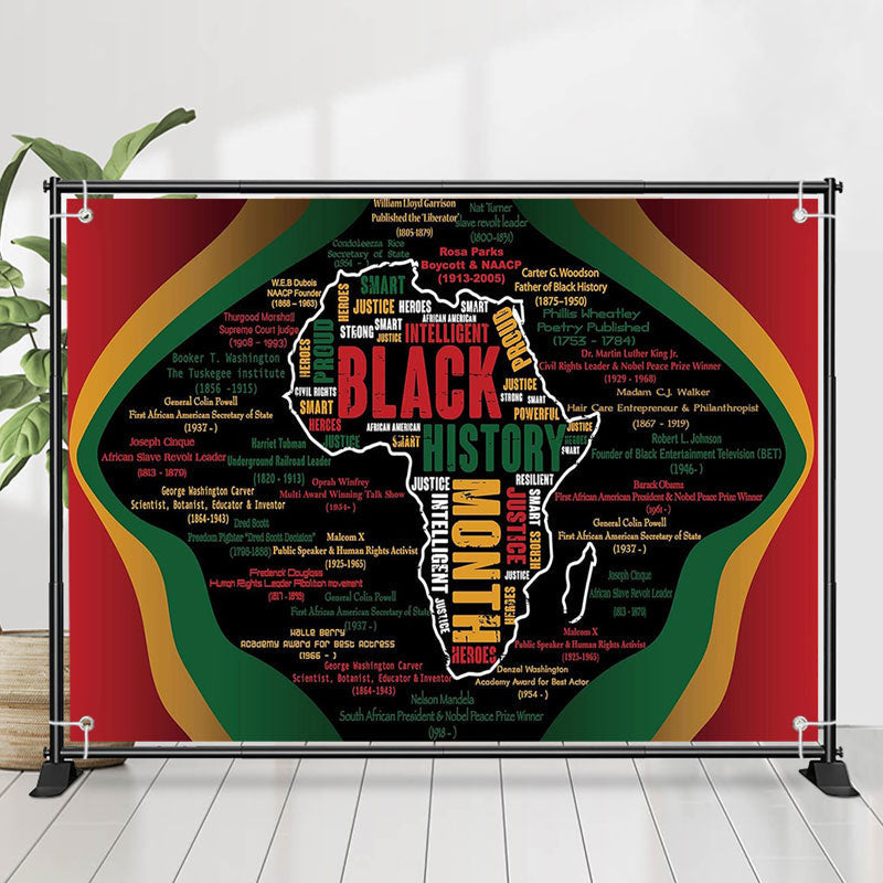 Aperturee Colored Letters Africa Black History Month Backdrop